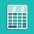 Calculator icon. Calculate finance with modern calculator with display and buttons. Accounting and economy concept. Equipment for