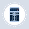 Calculator icon financial accounting device concept flat Royalty Free Stock Photo