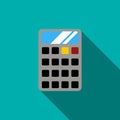 Calculator icon, flat style Royalty Free Stock Photo