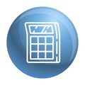 Calculator icon, outline style Royalty Free Stock Photo