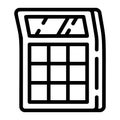 Calculator icon, outline style Royalty Free Stock Photo
