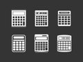 Calculator icon set grey vector Royalty Free Stock Photo