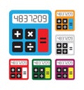 Calculator icons set