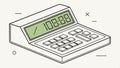Calculator illustration, accounting tool, finance, mathematics, calculate Generative AI