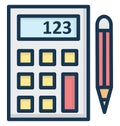 Calculator Isolated Vector Icon That can be easily Modified or Edited. Calculator Isolated Vector Icon That can be easily Modifie Royalty Free Stock Photo