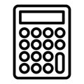 Calculator line icon. Accounting vector illustration isolated on white. Mathematics outline style design, designed for