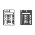 Calculator line and solid icon. Simple tool for calculate symbol, outline style pictogram on white background. Office or Royalty Free Stock Photo