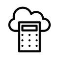 Calculator  line Vector icon which can easily modify or edit Royalty Free Stock Photo