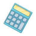 Calculator. Machine to quickly count data. Math .School And Education single icon in cartoon style vector symbol stock