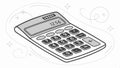 Calculator, math and finance tool, accounting device illustration vector design Generative AI