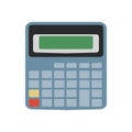 Calculator mathematic finance icon with button vector illustration display. Business calculator office symbol isolated white.