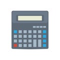 Calculator mathematic finance icon with button vector illustration display. Business calculator office symbol isolated white.