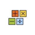 calculator, mathematic, symbols line illustration. element of education illustration icons. Signs, symbols can be used