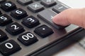 calculator for mathematical calculations and accounting close-up Royalty Free Stock Photo