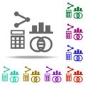 calculator, mathematical icon. Elements of Genetics and bioenginnering in multi color style icons. Simple icon for websites, web