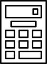 Calculator Outline Vector Icon Royalty Free Stock Photo