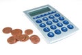 Calculator and Money Royalty Free Stock Photo