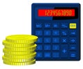 Calculator and money Royalty Free Stock Photo