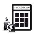 Calculator And Money - Financial Concept - Vector Icons