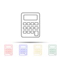 calculator multi color style icon. Simple thin line, outline vector of measure icons for ui and ux, website or mobile application Royalty Free Stock Photo