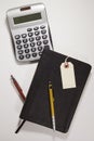 Calculator and notebook