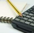 Calculator and notepad Royalty Free Stock Photo