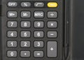 Calculator with numeric keypad and function buttons displayed close up for easy use and quick calculations Royalty Free Stock Photo