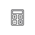 Calculator outline icon