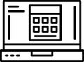 Calculator Outline Vector Icon Royalty Free Stock Photo