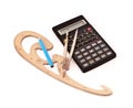 Calculator,pencil, line and compasses