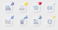 Calculator, Pickup and Ph neutral line icons. For web app, printing. Vector
