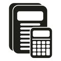 Calculator research icon simple vector. Digital business Royalty Free Stock Photo