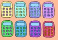 Calculator retro style clip art