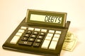 Calculator says 'DEBTS'