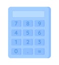 Calculator semi flat color vector object Royalty Free Stock Photo