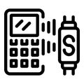 Calculator sending data to smartwatch using nfc technology