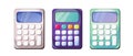 Calculator.A set of calculators isolated on a white background. Royalty Free Stock Photo