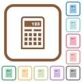 Calculator simple icons