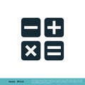 Calculator Stationery Icon Vector Logo Template Illustration Design. Vector EPS 10 Royalty Free Stock Photo