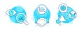 Calculator target, Dot plot and Graph chart icons set. Creativity concept sign. Vector Royalty Free Stock Photo