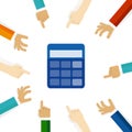Calculator technology mathematics symbol icon of accounting calculation