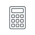 Calculator thin line icon
