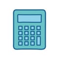 Calculator tool line and fill style icon vector design