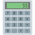 Calculator vector for accounting money finance, tax, budget