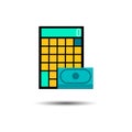 Calculator vector icon button electron calculate business