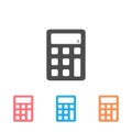 Calculator vector icon set. Vector web Royalty Free Stock Photo