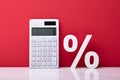 Calculator And White Percentage Symbol