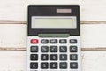 Calculator on wood background Royalty Free Stock Photo