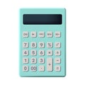 Electronic calculator. Digital keypad math isolated device vector illustration.