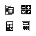 Calculators. Simple Related Vector Icons Royalty Free Stock Photo